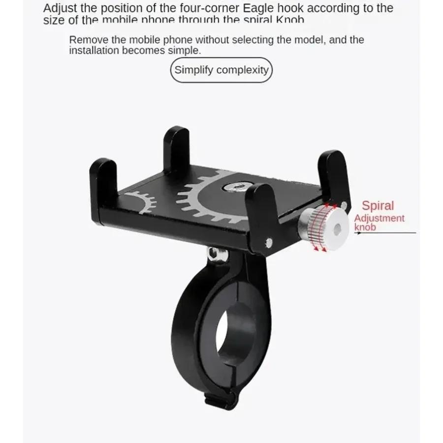 Universal Mobile Phone Holder Metal Cell GPS Mount Motorcycle Stand Bracket Bike Moto Handlebar Scooter Antislip Clip
