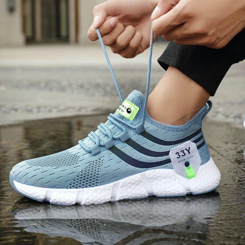 Męskie buty sportowe na co dzień Oddychające lekkie trampki Outdoor Mesh Czarne buty do biegania Athletic Jogging Tenisowe buty do chodzenia
