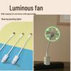 Mini LED Clock Fan: Flashing Words USB Novelty Gift