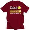 Vintage Dink Responsibly Funny Pickleball T-Shirts for Round Neck Cotton T Shirts Short Sleeve Tees Gift Idea Clothing