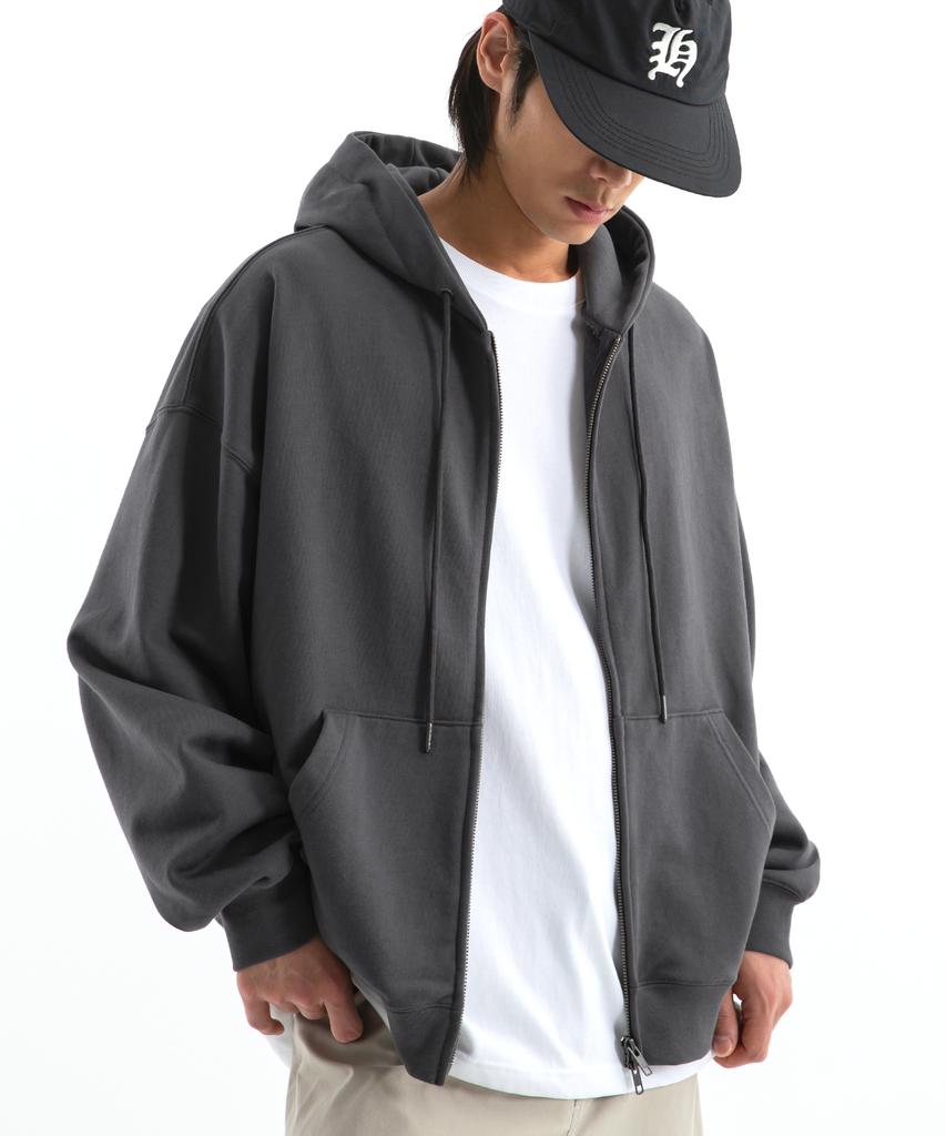 Brenson B. Oversized 2-Way Sweat Zip-Up ( 4 Colors )