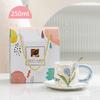 Hand-painted Pearlescent Glaze High-value Mug Household Tulip Ceramic Cup Water Cup Light Luxury Gift Cup