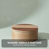 Solid Wood Storage Box Snug Lid Round Lifting Strip Cylindrical Wooden Jar