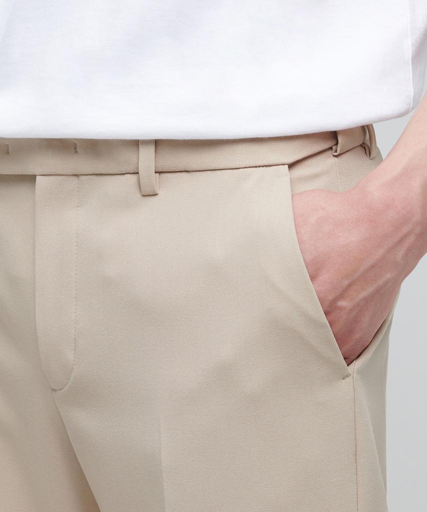 Musinsa Standard Lightweight Semi-Wide Hidden Elastic Waist Slacks [Beige]
