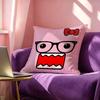 Cute Domokun Pillow Case Square DoubleSided Sofa Cushion Cover Bedroom Bedside Pillow