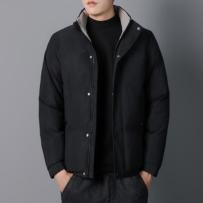 Winter Cotton Jacket Men's Loose Standing Collar Down Cotton Jacket Casual Fashion Warm Thick Cotton Jacket