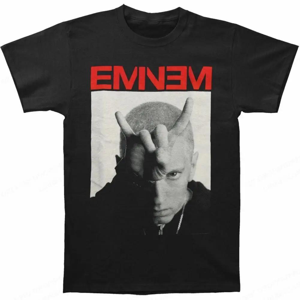 2025 Sommer Rapper Eminem Grafikbedrucktes T-Shirt Herren Retro Reine Baumwolle HipHop Mode Lässig Locker geschnittenes T-Shirt Damen