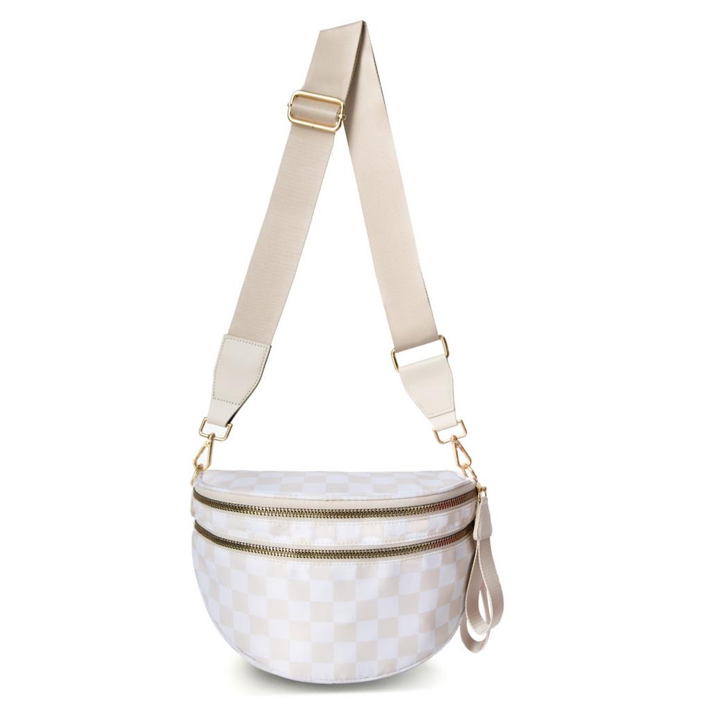 Women Adjustable Strap Crossbody Bag Vintage Shell Waist Bag Casual Daily Shoulder Purse