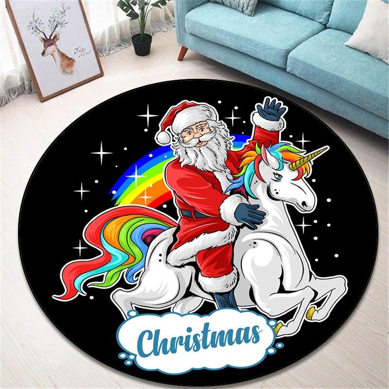 2022 neue Weihnachten Runde Bereich Teppich Boden Matte Wohnzimmer Teppich Polyester Teppich E-sport Stuhl Rund Matte Dropship kind Geschenk