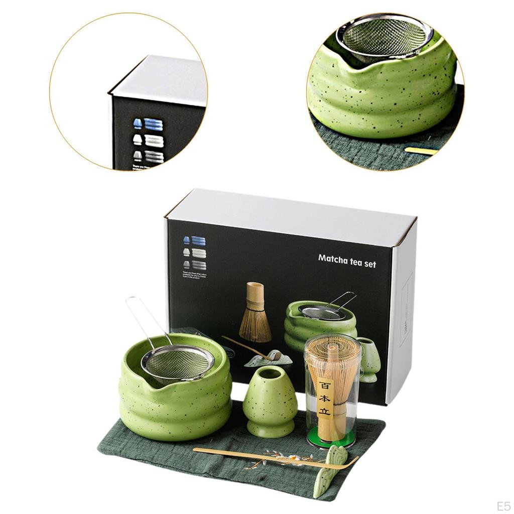 Ceramic Matcha Tools for Tea Ceremony Including Whisk And Scoop