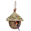 Hanging Hummingbird Nest House Outside Hand Woven Bird Nest Durable Sturdy Natural Grass Material Great for Patio Indoor