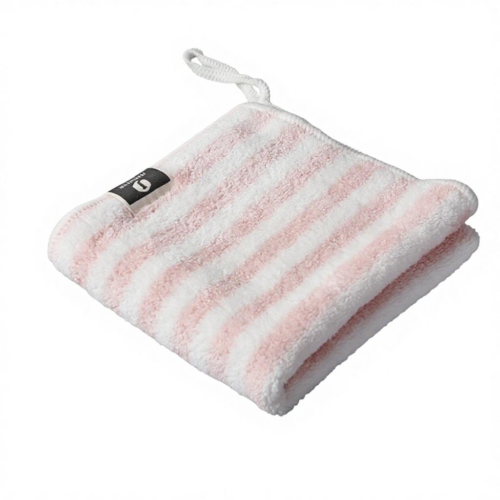 Factory Soft Skin-friendly Striped Small Square Edging Towel New Style Fiber Absorbent Handkerchief Quick-drying