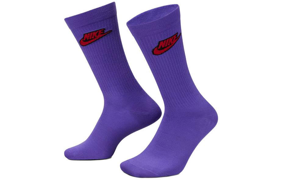 Nike Knee High Socks Unisex 2 Pack Purple DH6152-903 XL