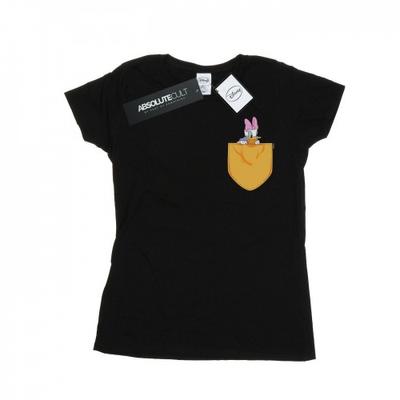 Womens/Ladies Daisy Duck Faux Pocket Cotton T-Shirt