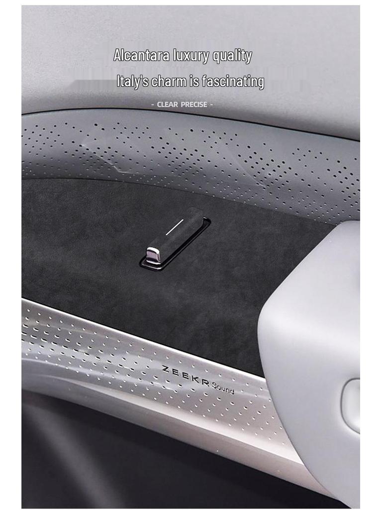 Zeekr 7X Alcantara Suede Window Lift Panel Ultra-Thin Sticker for Interior Button Decoration