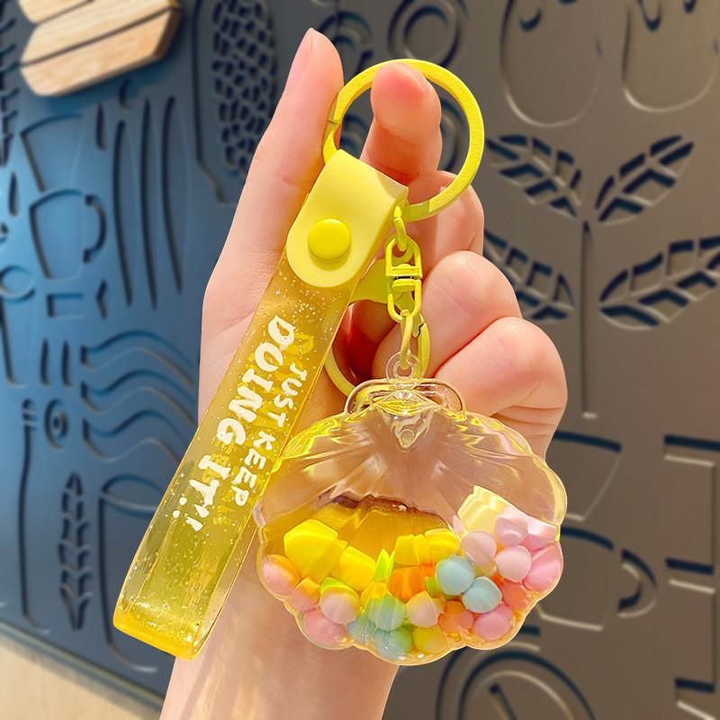 Colorful Acrylic Shell Floating Bottle Keychain Unique Gift For Parties And Celebrations