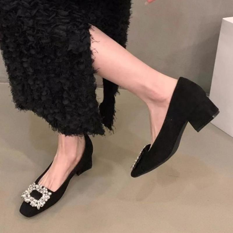 African Woman Shoe 2024 Casual Heels Square Toe Sexy Pump Chunky Sandals Basketball Platform Burgundy Straps Latest Retro