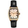 Leather Watch Women Roman Numerals Analog Display Vintage Leather Strap Business Casual Women's Watch Retro Waterproof Quartz Clock Black Birthday