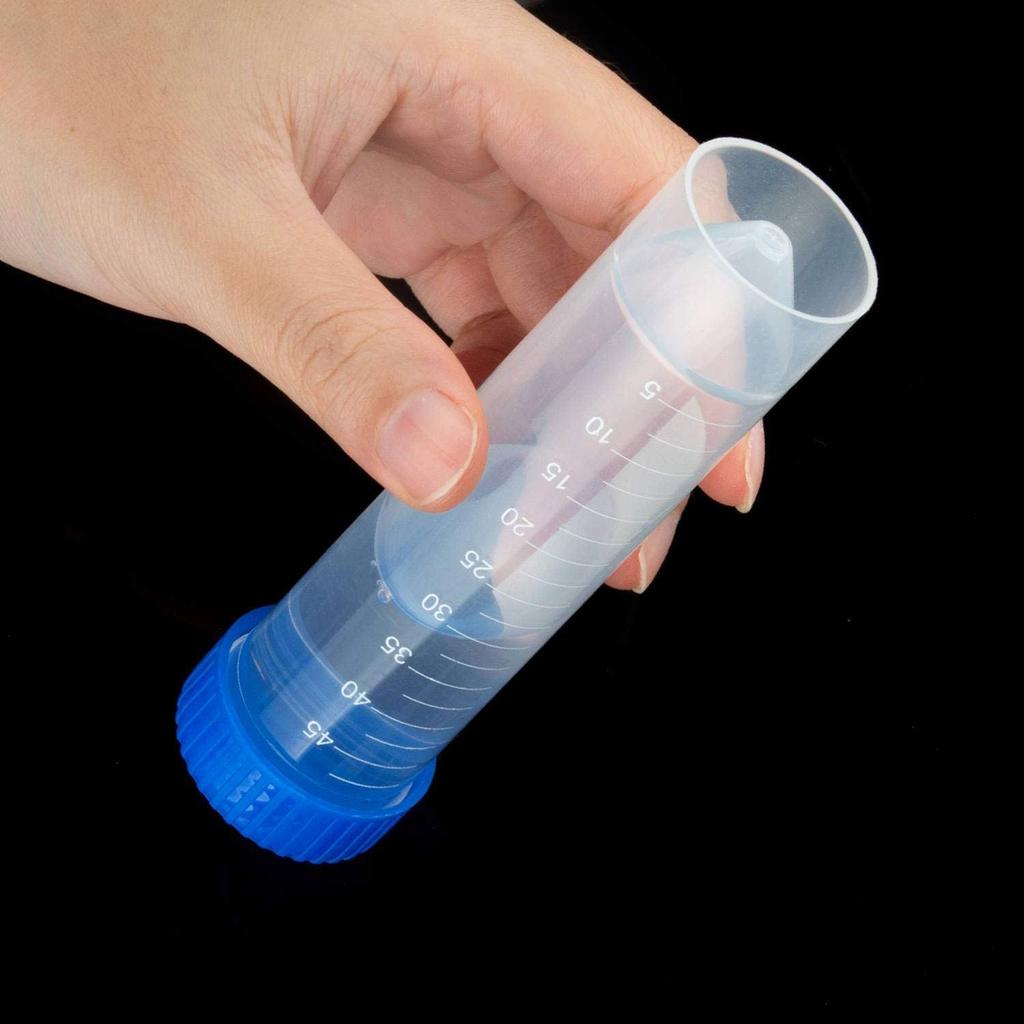 Centrifuge Tubes Test Tubes Graduated Plastic Flat Bottom with Screw