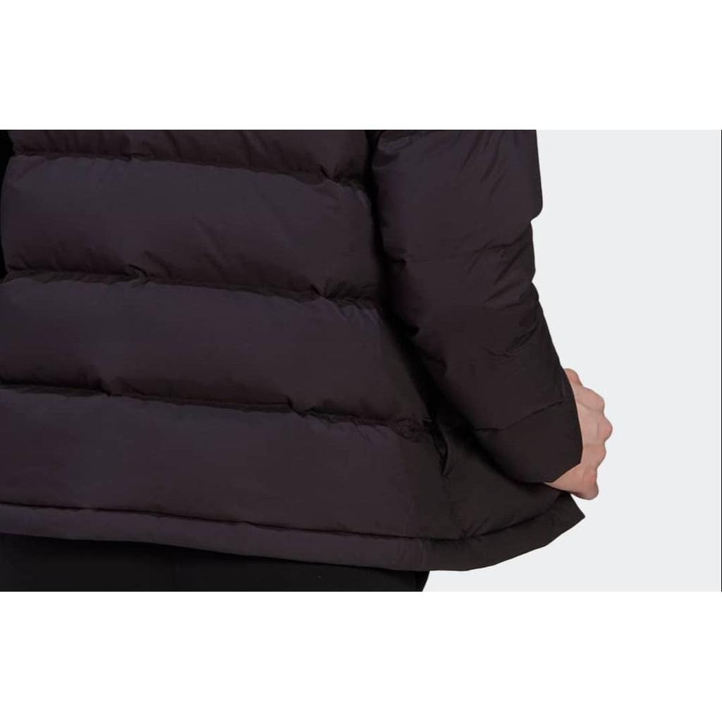 Adidas Damen Helionic Daunenjacke mit Kapuze und Logoprint Damenjacken Schwarz HG8747