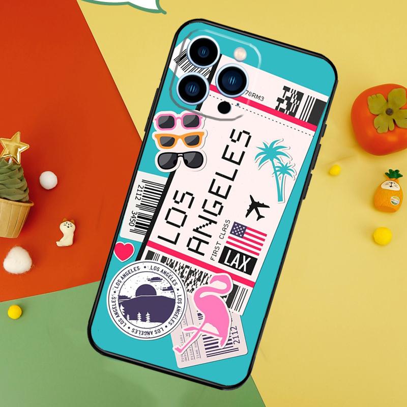 Travel Boarding Pass Tokyo Case For iPhone 15 16 11 13 12 14 Pro Max Mini X XR XS 7 8 Plus Back Cover Shell