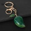 Fruit Pendant Keychain Zinc Alloy Mango Shape Key Chain with Lobster Clasp Easy To Hang Holder Backpack Car Accessory