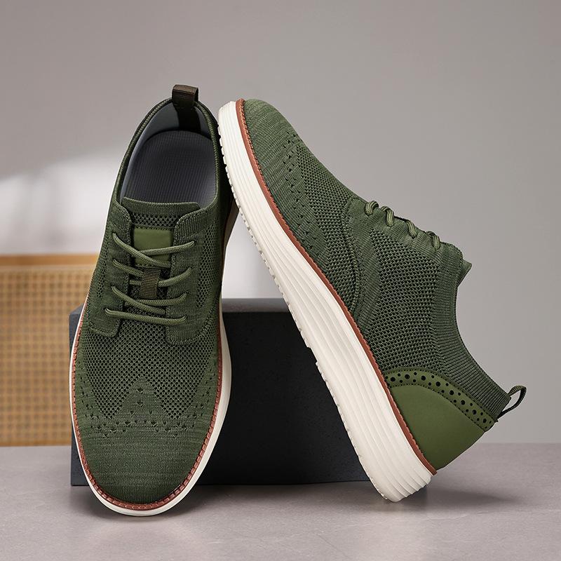 Quality Large Size Flying Weaving Men's Shoes Business Casual Shoes Dress Walking Shoes Mesh Oxford Shoes