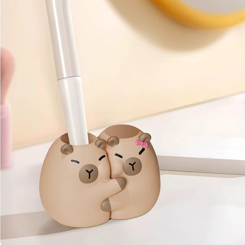 Multi-functional Couple Toothbrush Rack Drain Hole Toothpaste Storage Shelf  Couple