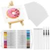 Magic Puffy Paint Painting Kit with Marker Beaded Chain 3D Fluffy Paint Paper DIY Kit for Making Card Poster DIY Craft Painting