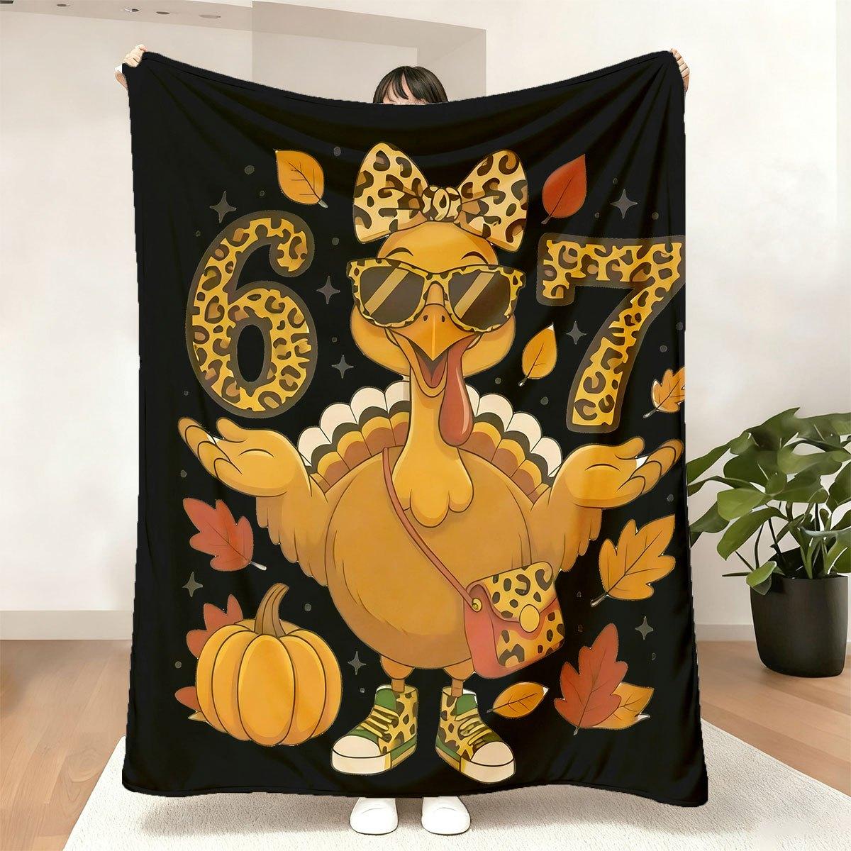 

Trend Digital 67 Turkey Flannel printed blanket suitable for all seasons suitable for living room office sofa and travel 75x100cm (30x40inch)