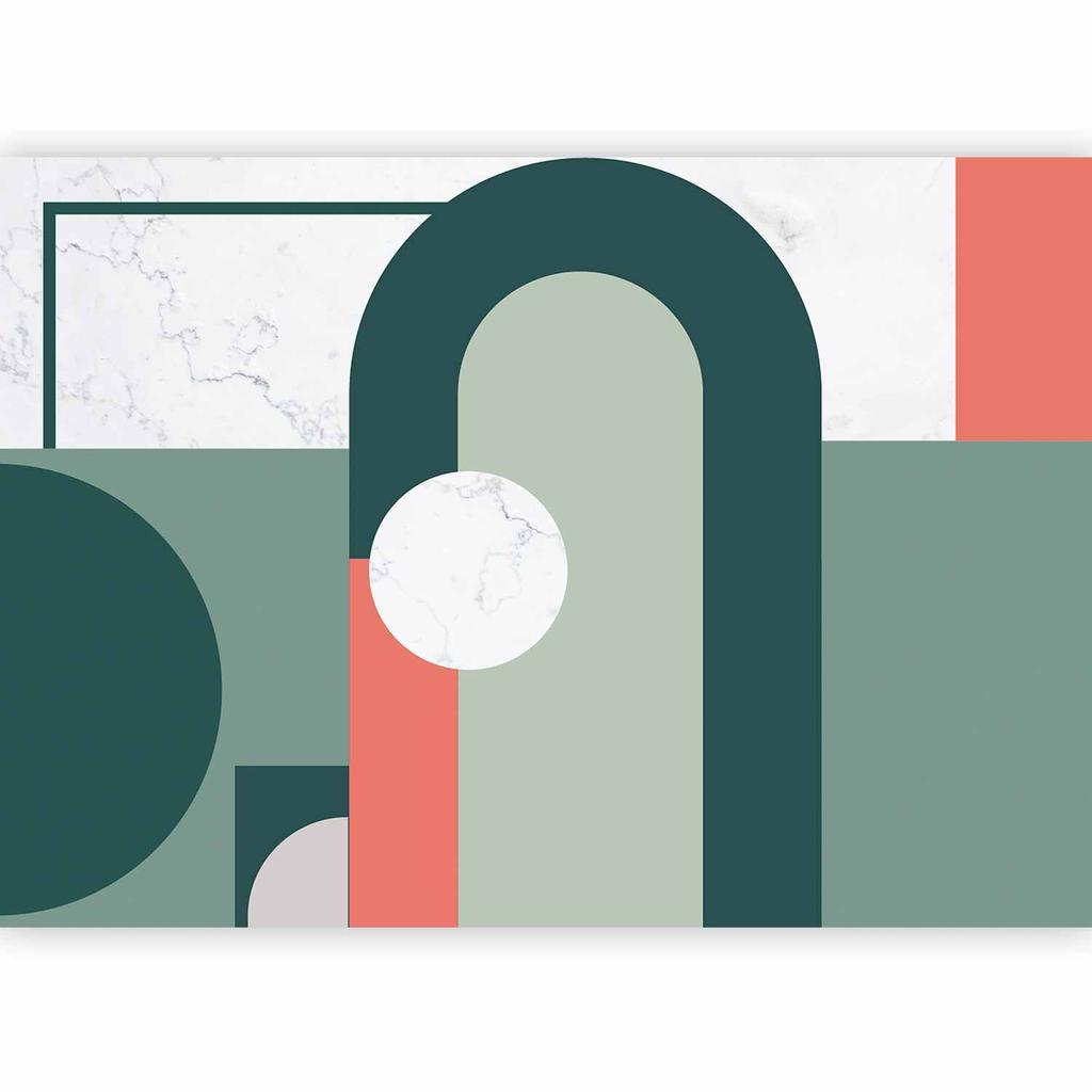 Papier peint - Motif Géométrique avec Motif Marbre
