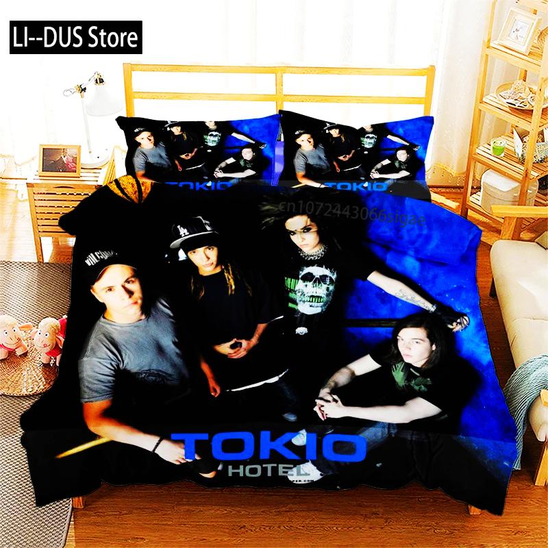 Rock Band Tokio Hotel3D Print Bedding Set Duvet Covers Pillowcases One Piece Comforter Bedding Sets Bedclothes Bed K581