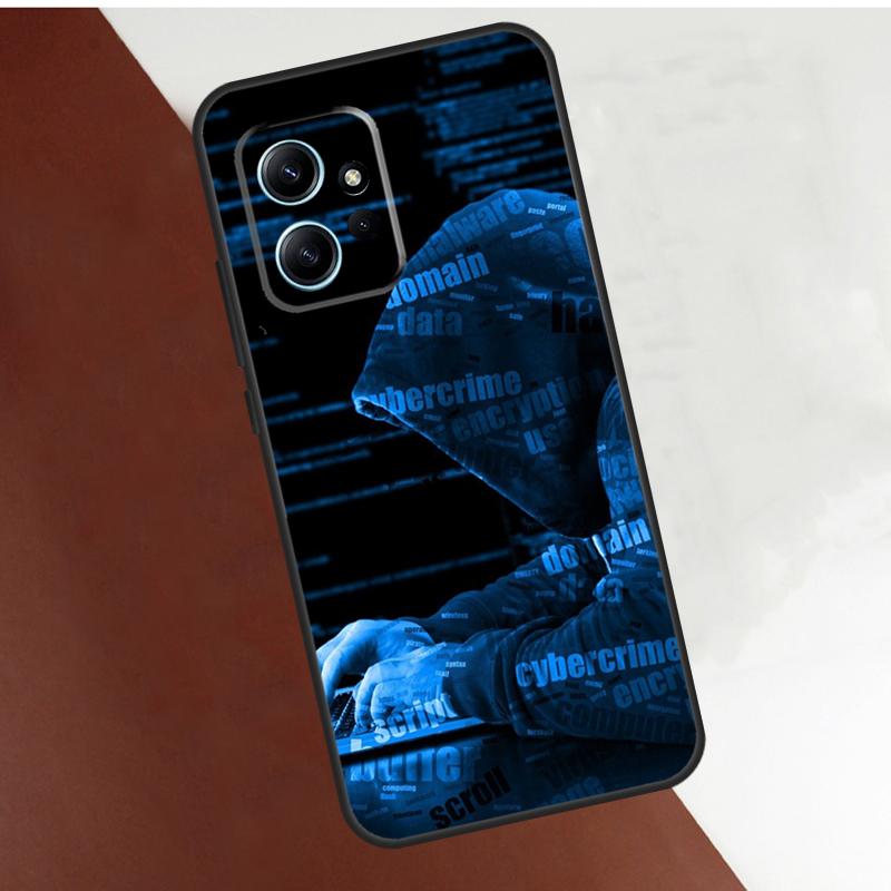 Hacker Binary Matrix Rain Case For Xiaomi Redmi Note 11 10 8 9 12 Pro 9S 10S 11S 12S Redmi 12 9A 9C 10A 10C 12C Cover