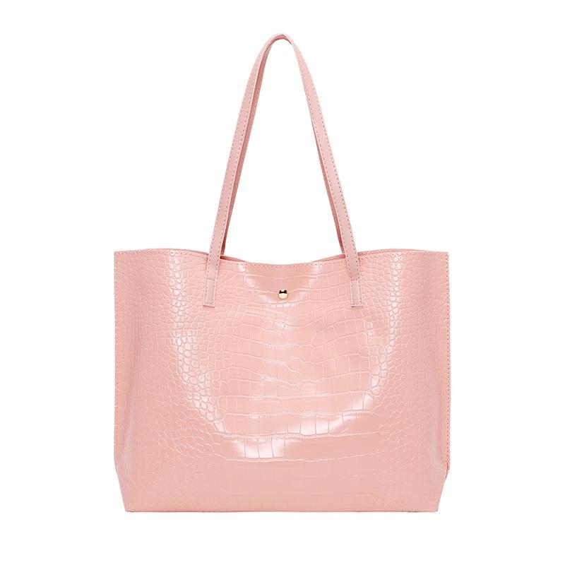 2023 Korean Style Trendy Crocodile Pattern Large Capacity Tote Bag for Women