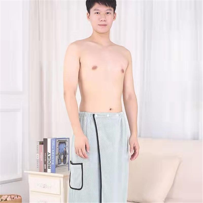 

Носимое мужское банное полотенце из микрофибры с карманом, суперабсорбирующее, волшебное, для плавания, пляжа, дома, душа, полотенца для ванной комнаты 80*135 см 135x80cm зелёный