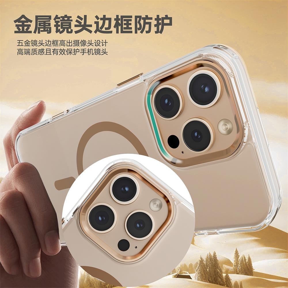 Luxury Magnetic Transparent Phone Case for iPhone 16 11 12 13 14 15 Pro Max Magsafe Wireless Charge Shockproof Clear funda Cover