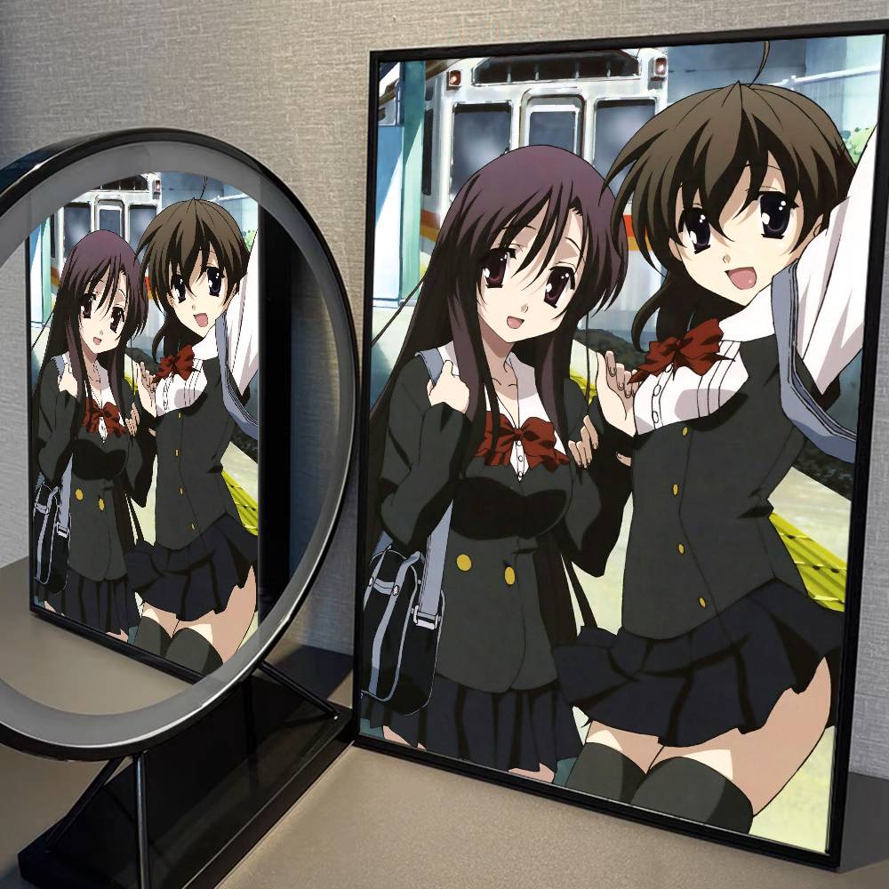 Anime S-School Days Katsura Kotonoha Vintage Posters Sticky Retro Kraft Paper Sticker DIY Room Bar Cafe Kawaii Room Decor