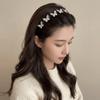 Elegant Non‑Slip Wave Teeth Headband Rhinestone Flower Hair Hoop  Home