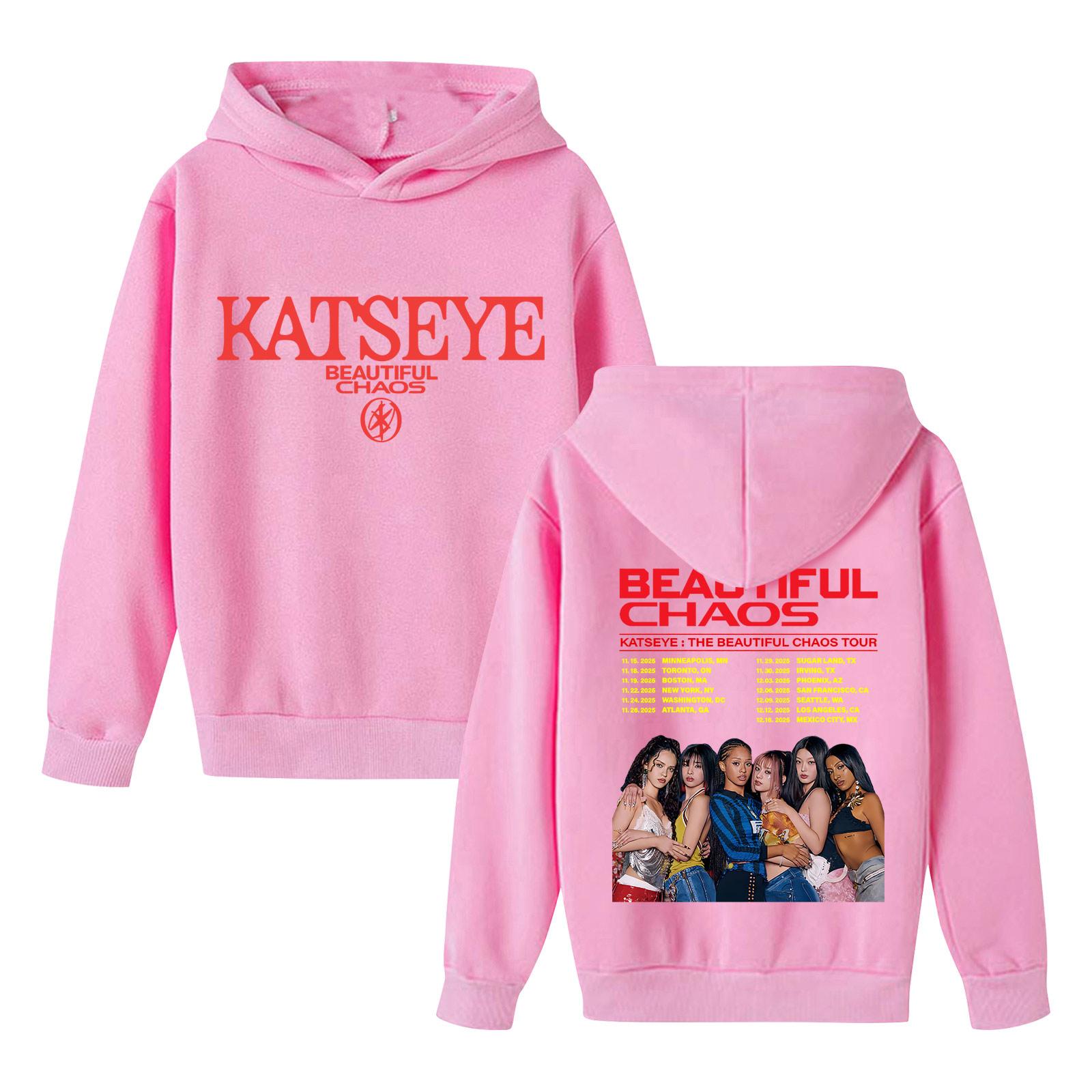 

Детский пуловер с длинным рукавом, свободного кроя, с принтом букв, капюшоном на шнурке 160 розовый