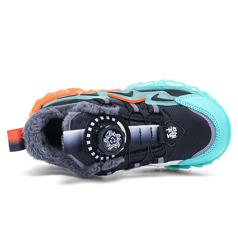 Winter Plus Samt Mädchen Kinder Sneakers Baumwollschuhe Sneakers PU Wasserdicht Warm Ultraleicht Jungen Schnee Sneakers