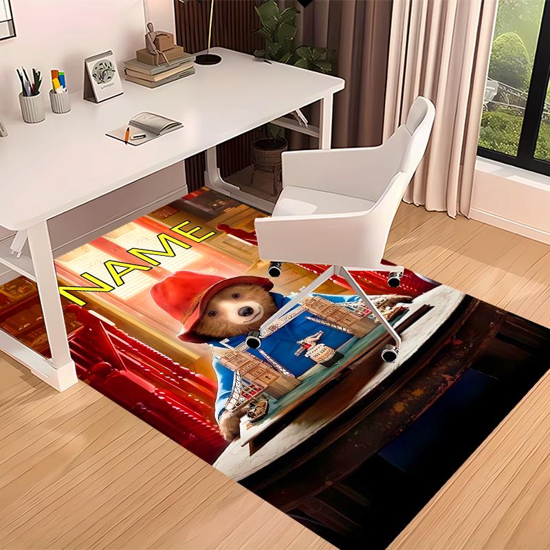 Custom personalization Paddington Bear Print Area Rug - Soft, Washable Non-Slip Indoor Mat,Living Room,Home&Office Decorative Rug