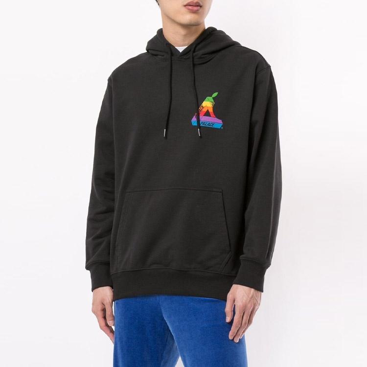 PALACE SS19 Jobsworth Hood Triangle Logo Pattern Black Men's P16HD048