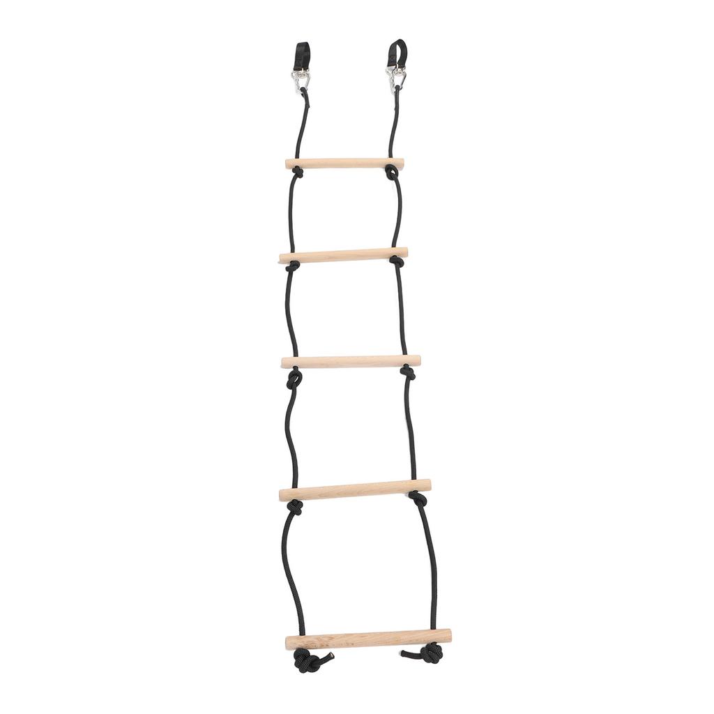 Kids Rope Ladder 5 Steps Kids Wooden Swing Rope Ladder Hanging Ladder for Kids Climbing Game