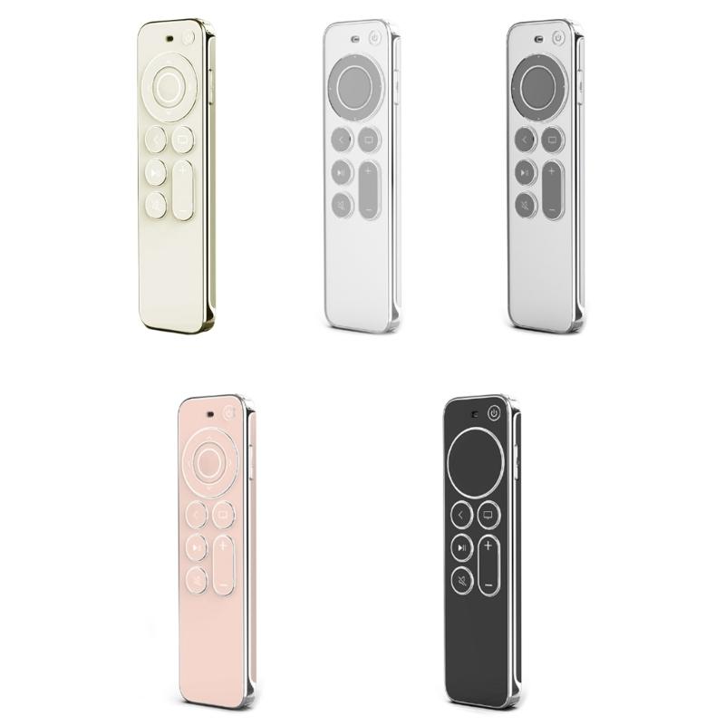 Shock-proof Full Protective Case Soft Plating TPU Cover Protector for TV Remote 2/Siri Remote 2 Shock-proof Skin