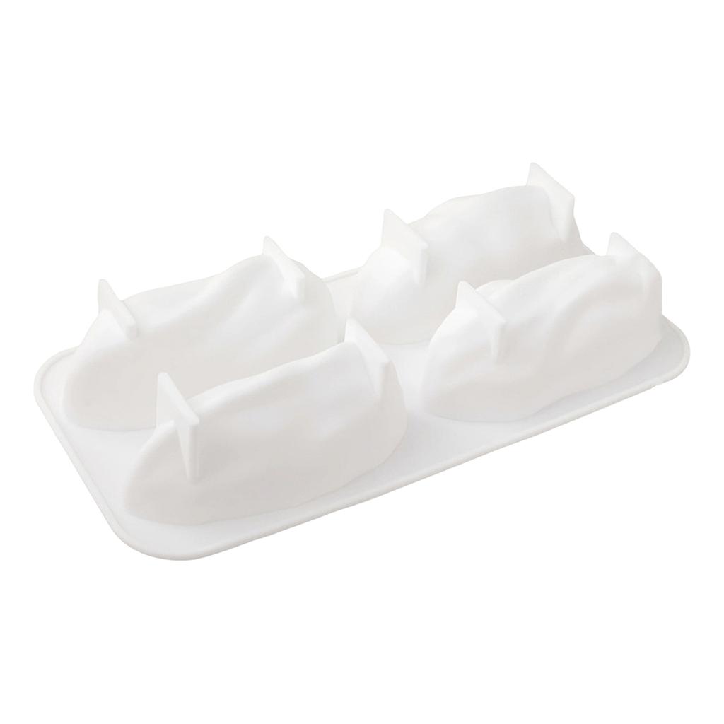 Silicone Mold for Making Four Nut-Shaped Pieces Flexible Non-Stick Baking Mold for Chocolate Candy Jelly and Ice Cubes