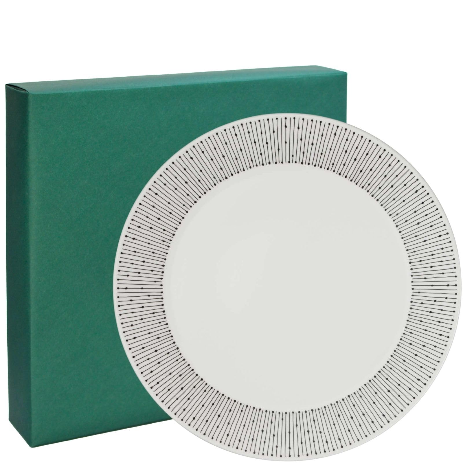 

Arabia Mainio Salastus Plate, 25cm, Black, with Official Brand Gift Packaging. Perfect for Christmas, Weddings, or Housewarmings. aW1025648