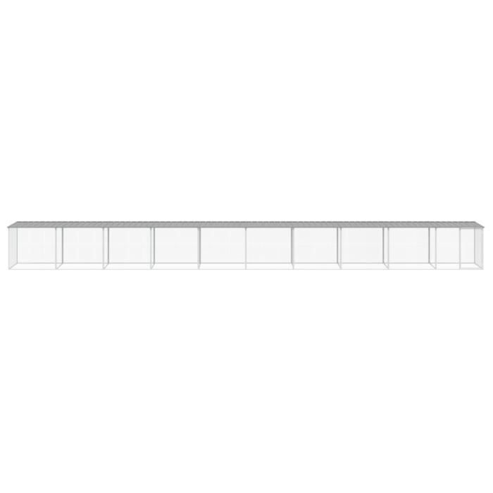 VidaXL Chicken Coop with Light Grey Roof 1003x98x90 Cm Galvanized Steel 3189058