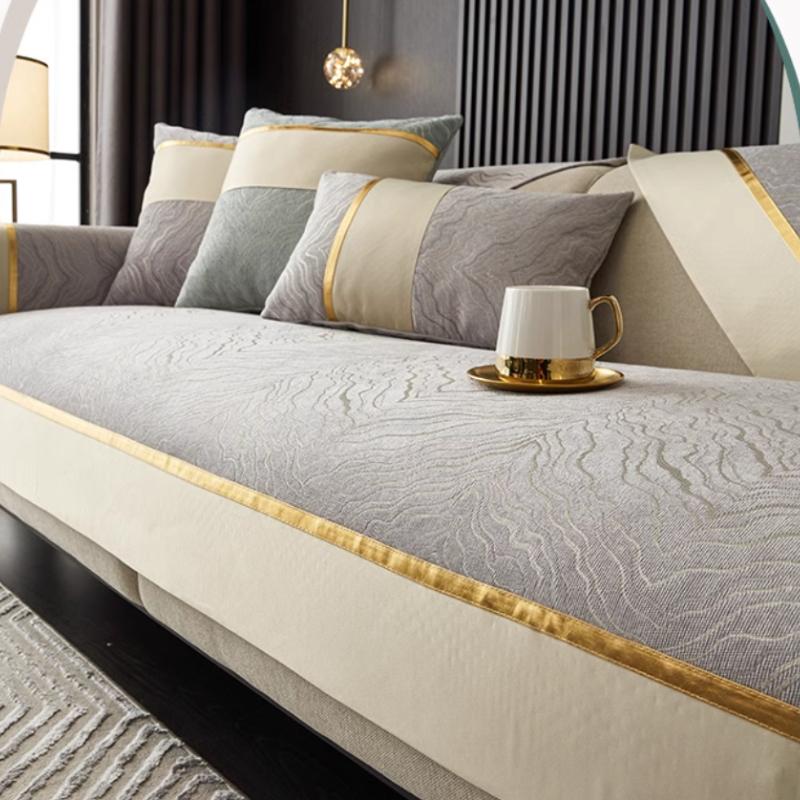 Легкая роскошная подушка для дивана Chenier Solid Cheniel Противоскользящий чехол — фото 8