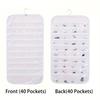 80/48 Pocket Jewelry Storage Roll, Double-sided Transparent Large-capacity Portable Pendant Bag Jewelry Organizer Storage Bag