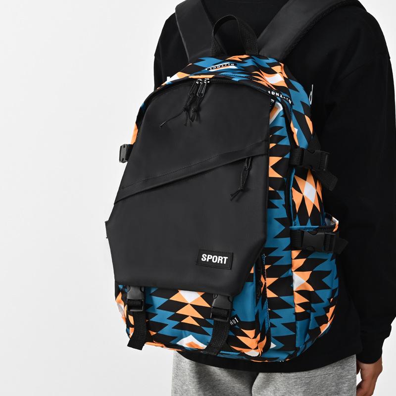 Schoolbag Hip Hop Graffiti School Bag Male Junior High School Student Street Trend Cool High School Backpack Female Large Capacity Elementary School